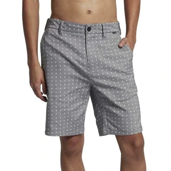 Hurley Men's Dri-FIT John John Florence JJF X Sig Zane 19" Walk Shorts - Grey - Picture 1 of 15